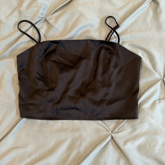 Satin crop top - Picture 1 of 2